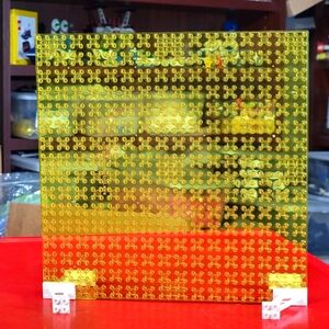 Lego Compatible 32x32 Trans Yellow Plate Baseplate Transparent 10x10" Space Roof